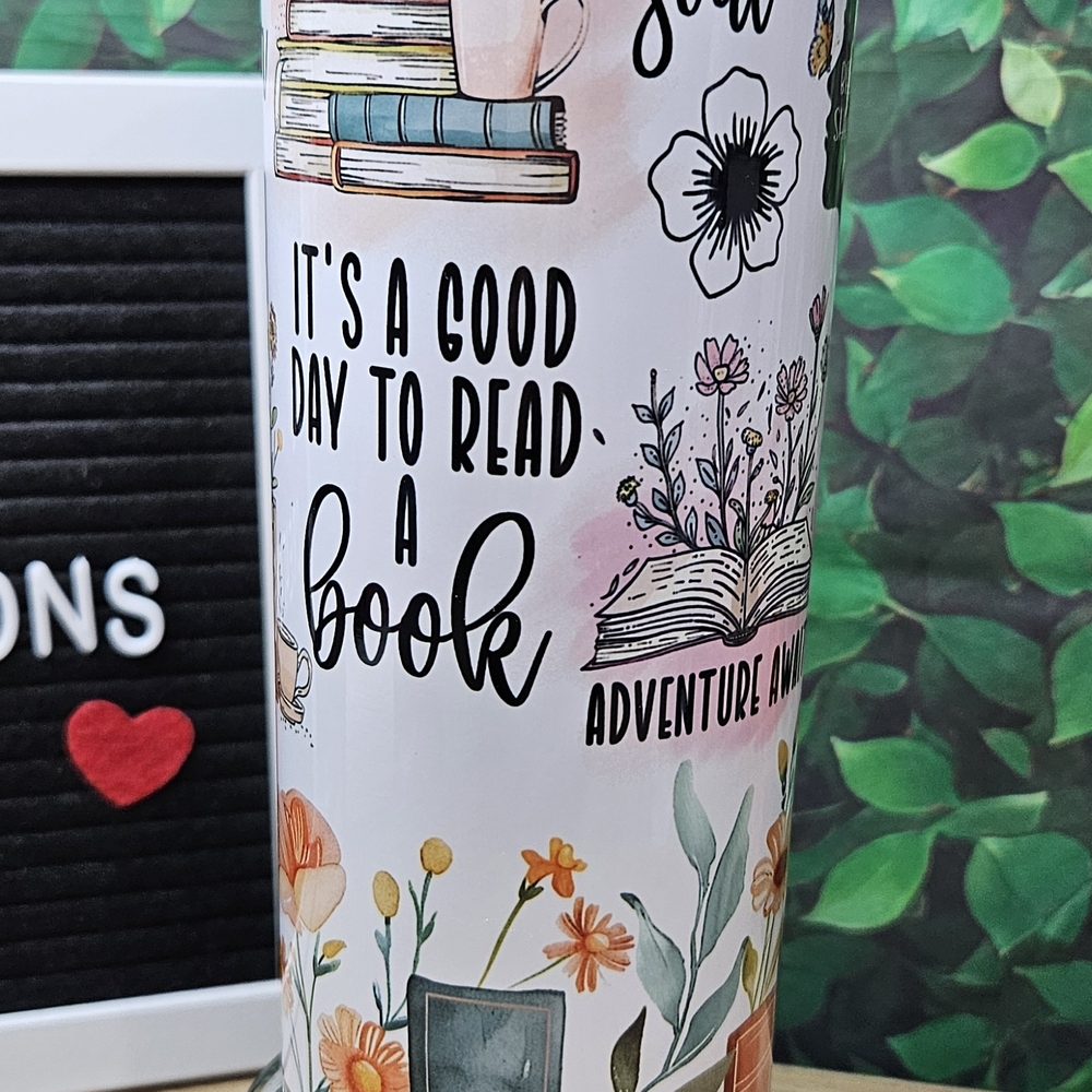 Floral Book Lover Tumbler